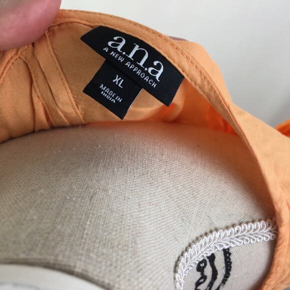 A.n.a Tie dye ruffle blouse orange XL - Picture 10 of 16